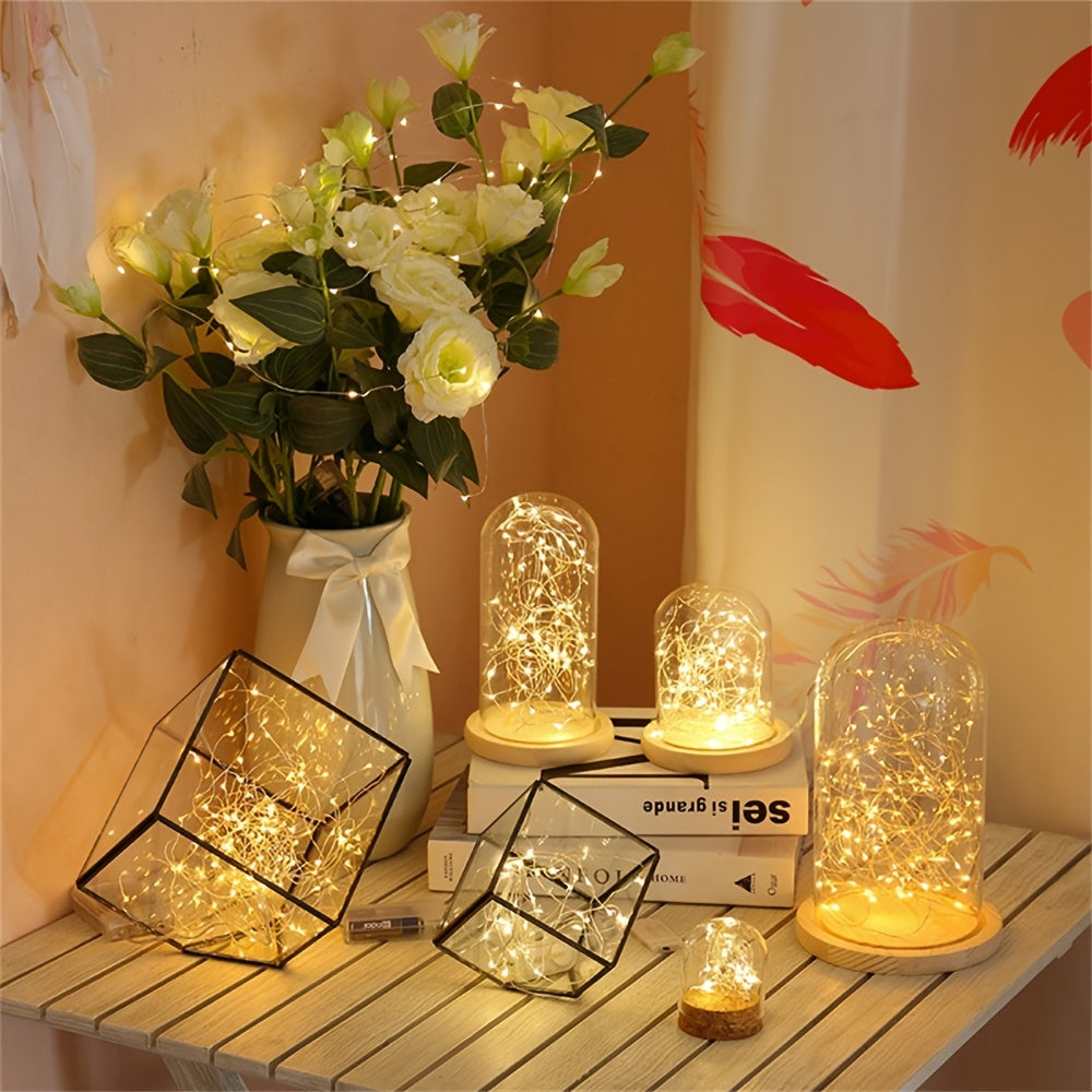 20/50/100 LED USB Fairy String Lights, LED USB Copper Wire Garland Holiday Lighting, USB Powered Wall Decor Lamp, Party Decor, Wedding Decor, Festival Decor, Indoor Decor, Room Decor, Bedroom Decor, Table Decor, Home Decor, C
