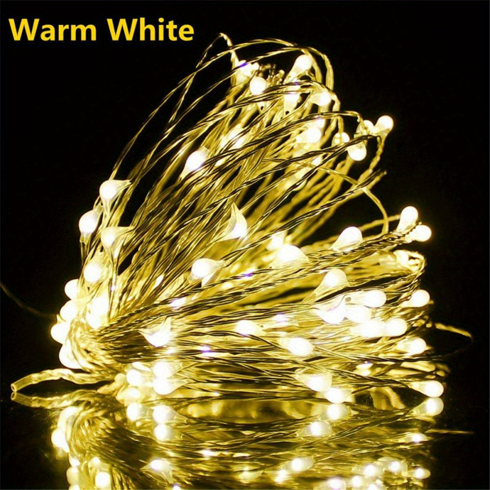 20/50/100 LED USB Fairy String Lights, LED USB Copper Wire Garland Holiday Lighting, USB Powered Wall Decor Lamp, Party Decor, Wedding Decor, Festival Decor, Indoor Decor, Room Decor, Bedroom Decor, Table Decor, Home Decor, C