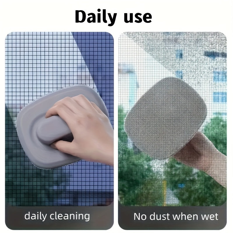 1pc, Window Screen Cleaning Brush, Flat Surface, Multifunctional Mesh Screen Cleaner, Portable Held, For Sofa, Wall, Carpet, Cleaning Supplies, Cleaning Tools