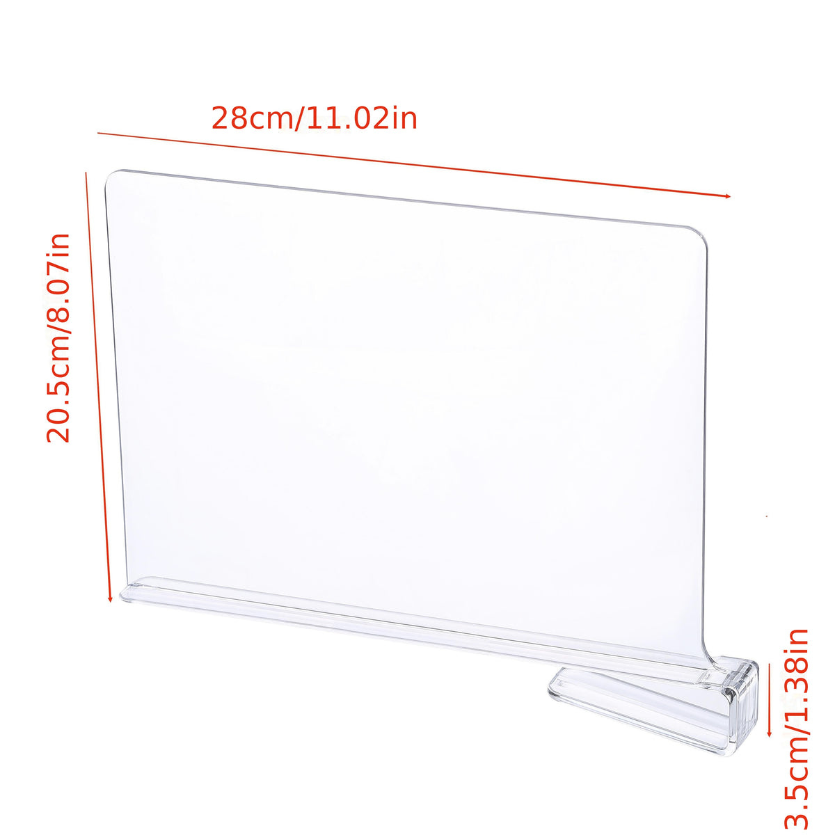 4pcs Premium Acrylic Shelf Dividers - Space Maximizing, Easy-to-Install, Transparent Organizers for Closet, Bedroom & Office Storage Solutions