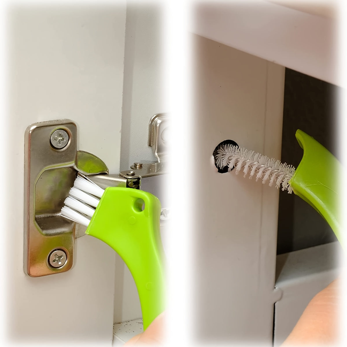 4pcs Grout Cleaning Brush Set with Handle - Durable Nylon & Food-Grade PP, Reusable Tile Joint Scrubber for Kitchens, Bathrooms, Windows - Includes Water Flosser, Charging Cable & Extra Heads, Bathroom Cleaning Tools
