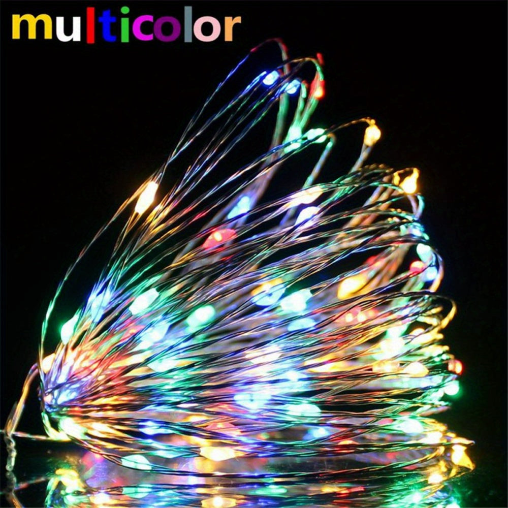 20/50/100 LED USB Fairy String Lights, LED USB Copper Wire Garland Holiday Lighting, USB Powered Wall Decor Lamp, Party Decor, Wedding Decor, Festival Decor, Indoor Decor, Room Decor, Bedroom Decor, Table Decor, Home Decor, C